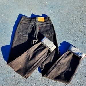 Vintage 1990s Deadstock Red Tab Charcoal Black Levi Jeans (26")
